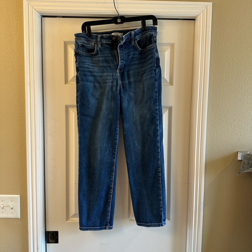 Lauren Conrad super high waist slim straight jeans